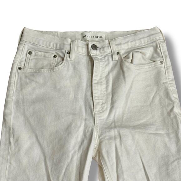 Aritzia Denim Forum Twiggy High Rise Flare White Jeans Size 28L - Picture 2 of 7